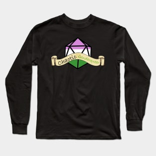 Dnd Chaotic Genderqueer Dice Long Sleeve T-Shirt